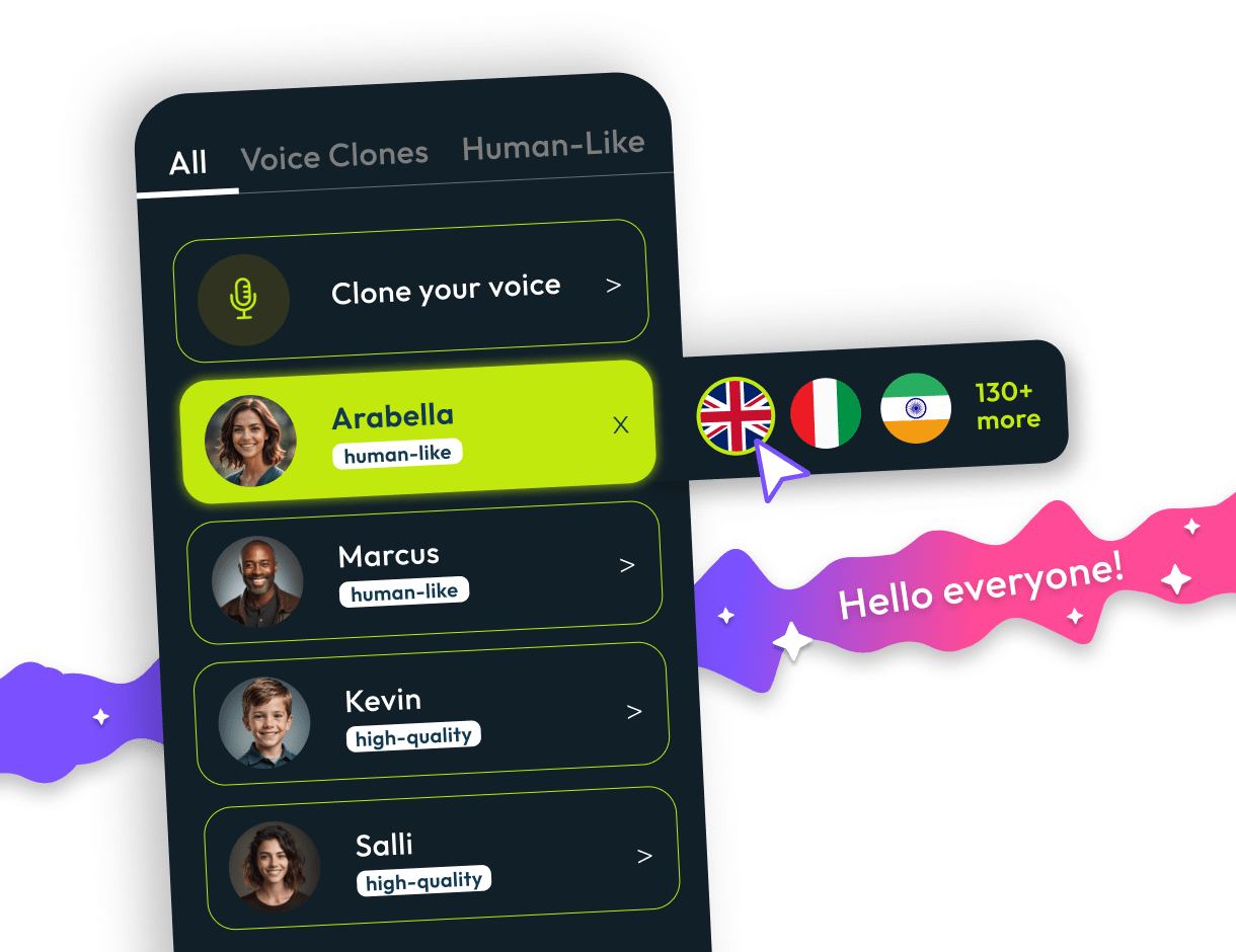 Speak any language, in any voice