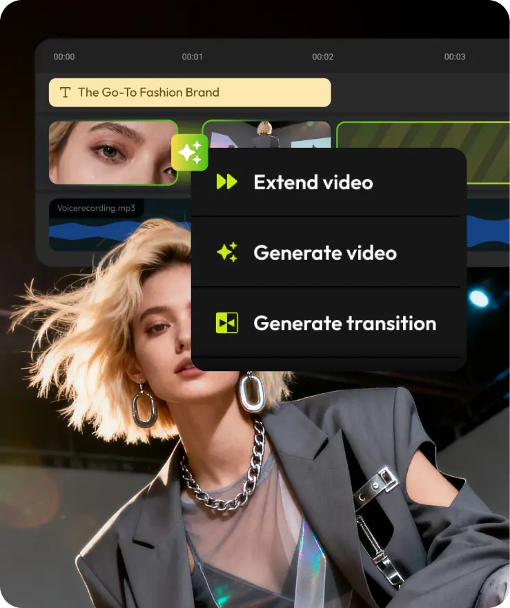 AI generation inside the timeline